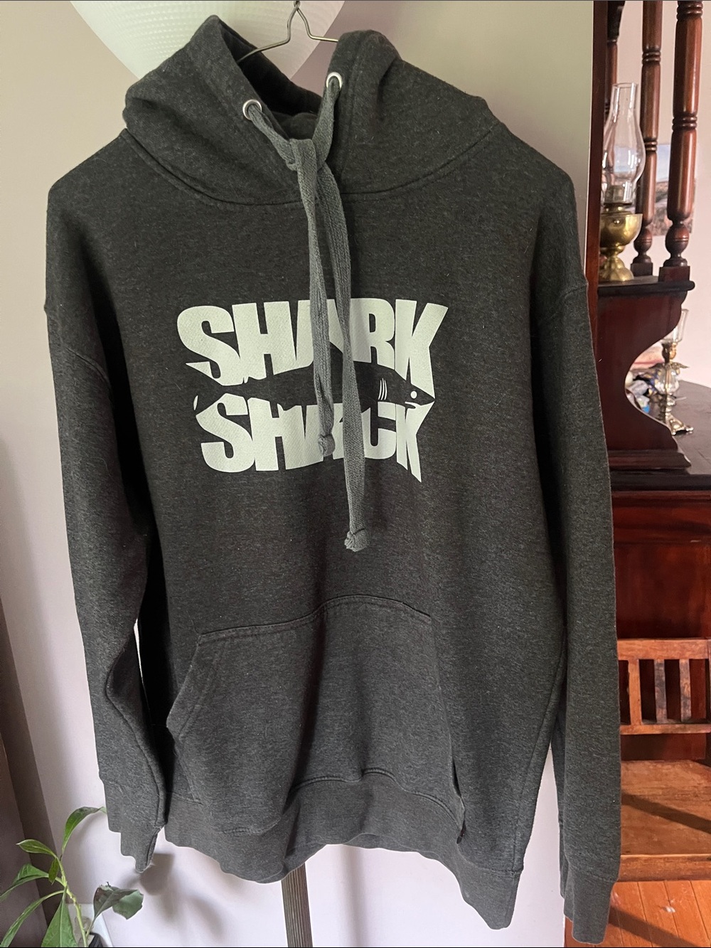 Charcoal Gray Hooded Sweatshirt - Men